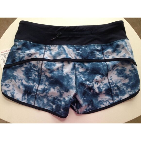 Lululemon 6 Speed Short Seaside Silver Fox Alberta Lake Naval Blue Rare 4 - Picture 7 of 7